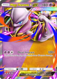 Carta Mega Mewtwo X ex de Pokémon TCG Pocket, de tipo Psíquico y Lucha
